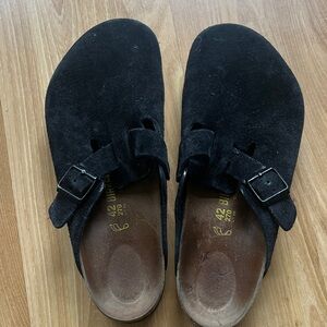 Birkenstock Black Suede Clogs